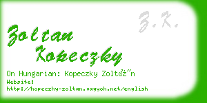 zoltan kopeczky business card